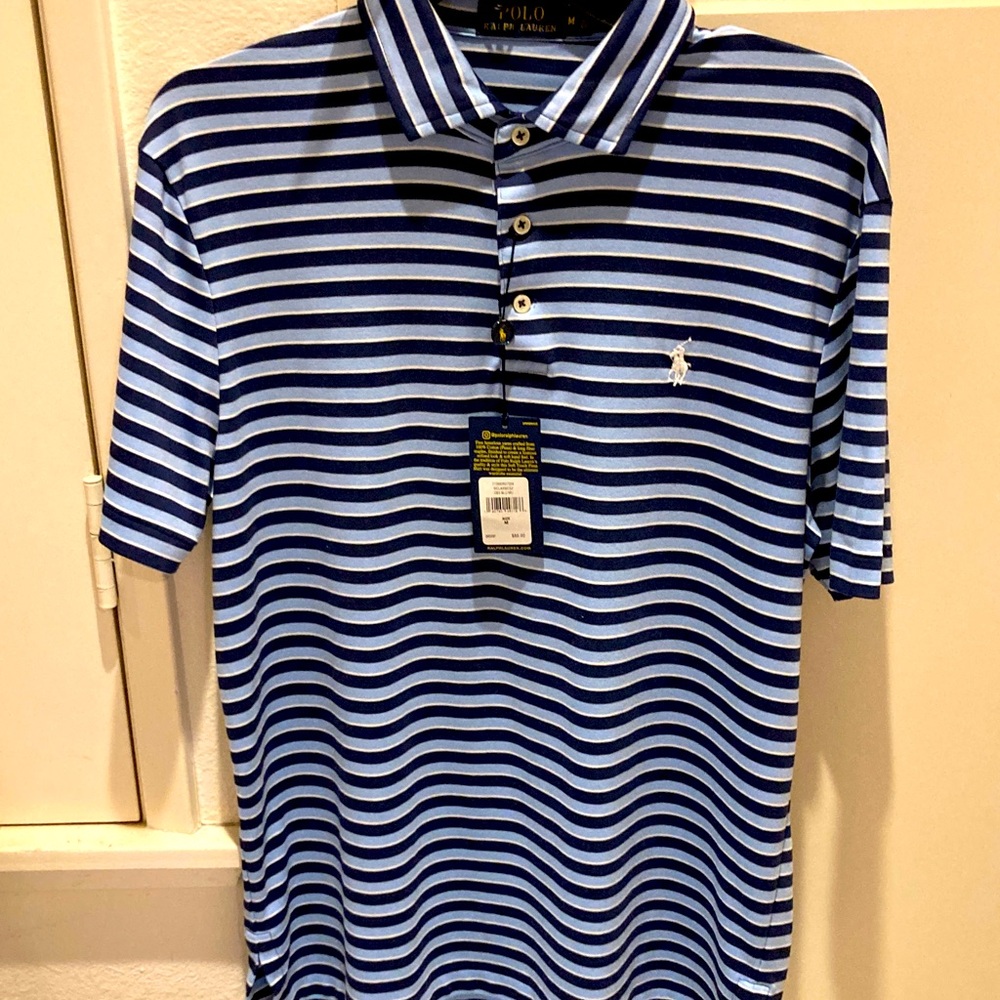 REDUCED-NWT-Ralph Lauren Navy and White Striped Polo
